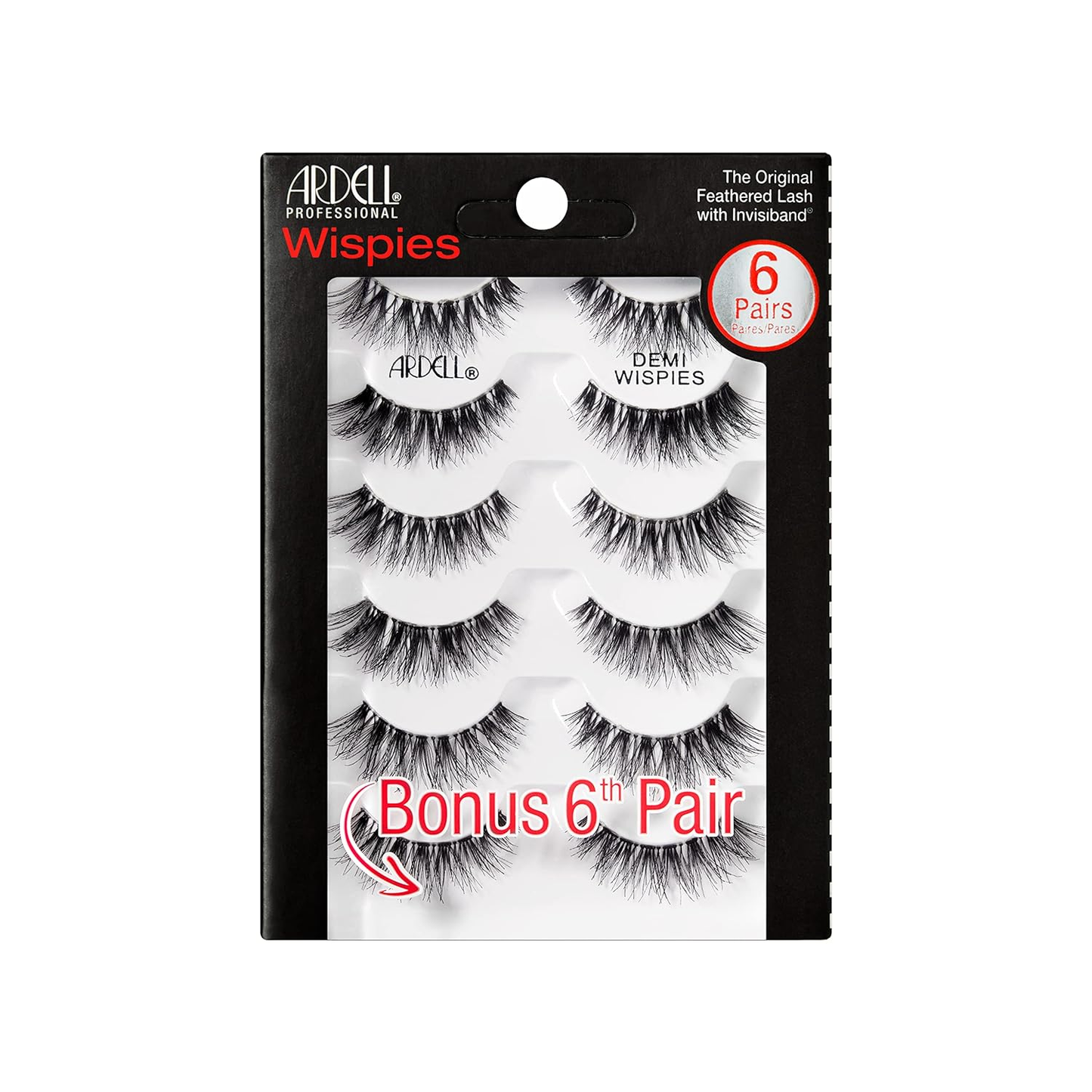 Ardell Demi Wispies - Black, The Original Feathered Lash with Invisiband