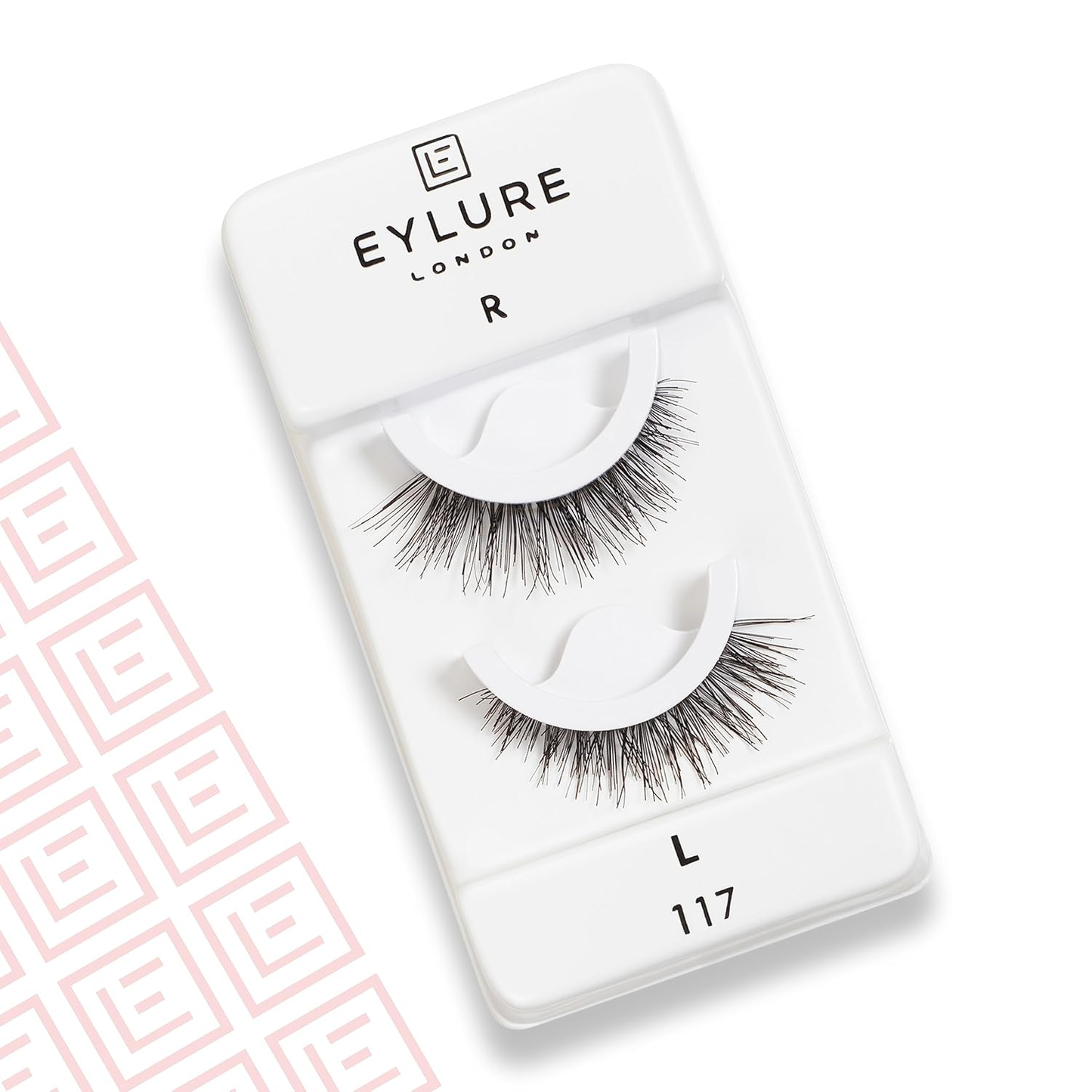 Eylure Press On Pre-Glued False Eyelashes, Wispy Light Texture Lash, No.117, 1 Pair